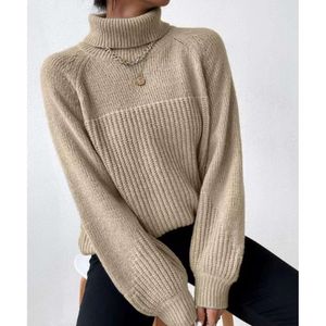 Designer Sweater Women Winter New Polo Collar Raglan Sleeve Sleeves Knitted Sweater for Women 661