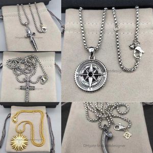 Cable Dy Fashion Necklace Luxury Designer High Quality Exquisite Premium Cross Sunflower Anchor Pendant Horn Elegant Lovers Wedding Gift