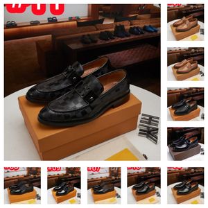 2023 High Quality Luxury Business Oxford Leather Shoes Men Breathable Rubber Formal Designer Dress Shoes Male Office Wedding Flats Footwear Mocassin Size 38-46