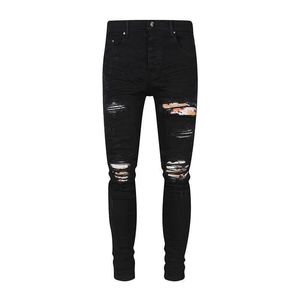 designer amirssMens Cotton Blended Elastic Slim Fit Jeans