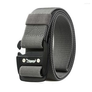 Belts Outdoor Elastic For Men Metal Buckle Casual Canvas Belt 3.8cm Width Nylon Waistband Breathable Strap Apparel Accessories