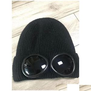 Berretti Due Occhiali Cp Company Autunno Inverno Caldo Cappelli da sci Lavorato a maglia Spessa Berretti Skl Cappello Occhiali Berretti2856774 Sport all'aperto A Drop De Dhzkc