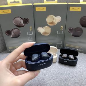 Jabras Elite 75t Fones de ouvido Bluetooth sem fio para esportes Suporte para música Ipx55 À prova de poeira à prova d'água Fones de ouvido Fones de ouvido Marca TWS Airpods Earbud Designer Case