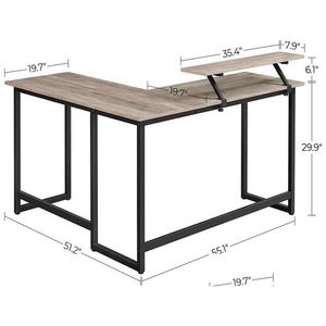 Bedroom Furniture Lshaped Computer Desk Industrial Workstation For Home Office Study Writing And Gaming Greige6613616 Drop Delivery Ga Dhxab
