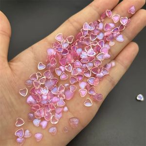 Dekoracje gwóźdź Art 50pcs masa exquiste żywica serce paznokcie urok rhinestone kawaii love mix wielkości paznokci dekoracje sztuki