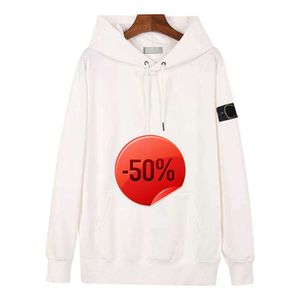 Kerstkorting Heren Hoodies Sweatshirts Lente en Herfst Hoodie Puur Katoen Amerikaanse Stijl Mode High Street Borduren Kompas Label Stone Men Island Rou