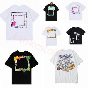 サマーTシャツメンズレディースデザイナーオフTシャツルーズティートッツマンカジュアルシャツluxurys衣料品ショーツスリーブポロスTシャツ-XLオフホワイトY6