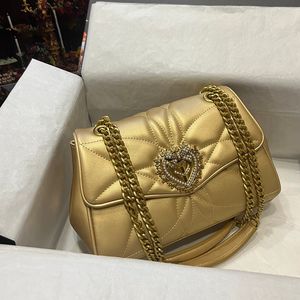 Saco de envelope acolchoado coração jóias saco de corrente feminina crossbody acolchoado bolsa de ombro bolsa de aba bolsa de designer de alta qualidade saco de luxo saco axilar saco de moda