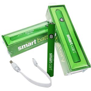 Smart vagn Förvärmbatteri 380mAh Förvärmning av batterier VV Vapor Pen 510 Tråd för 92A3 CE3 TH205 M6T V9 Glass Tank Cartridge