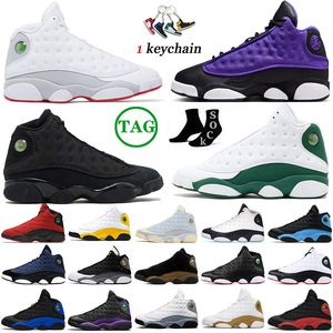 Authentische athletische 13er-Basketballschuhe Jumpman 13 Purple Venom PE Green Wheat Wolf Grey Black Cat Playoffs University Blue Olive J13 Herrentrainer Sportschuhe