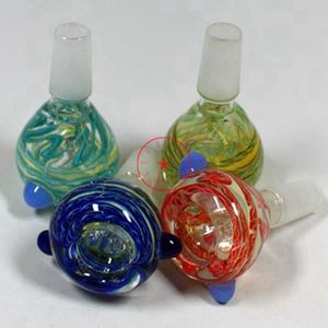 Najnowsze kolorowe szklane szklane palenie przenośna wymiana wymiany 14 mm 18 mm męski interfejs Bong Waterpipe Bubbler Handpipe Zioło Tobacco Bowl DHL