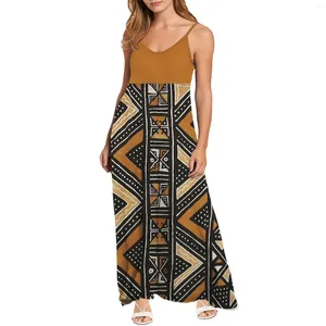 Sıradan Elbiseler Noisydesigns Style Woman's Dress Retro Afrika Kabile Baskılı Sling Kadınlar Rahat Sukienki Damskie