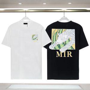 2024designer High Street Retro Summer New Beach Letter-Print 짧은 슬리브 느슨한 캐주얼 남자와 여자 티셔츠