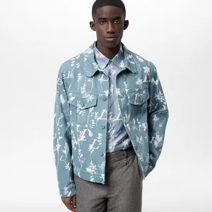 Duyou DNA Leaf Denim Jacket Mens Jackets Flower