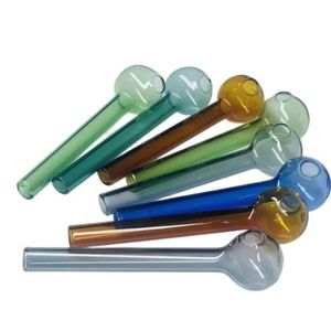 10 cm Pyrex-Ölbrenner, 2 mm dickes Glasrohr, 25 mm Außendurchmesser, Kugel mit Lächeln für Wasser, Rauchen, Glaspfeife, Bongs, Bohrinsel, Wasserpfeife, Bubbler-Werkzeug