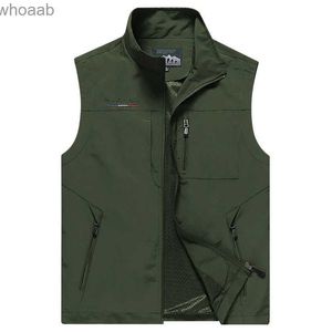 Herrenjacken, Herren-Mantel mit mehreren Taschen, klassischer Mantel, ärmellose Weste für Herren, dünner Frühling, fester Mantel, Arbeits-Tanktop, Fotograf, Sommerjacke, YQ231207