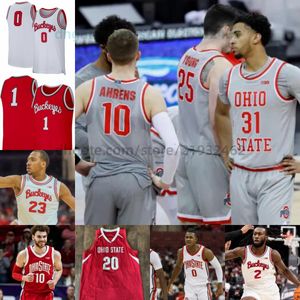 Custom 23 Zed Key Ohio State Buckeyes basketball jerseys Parks Kalen Etzler Felix Okpara Colby Baumann Owen Spencer Bruce Thornton Taison Chatman Dale Bonner