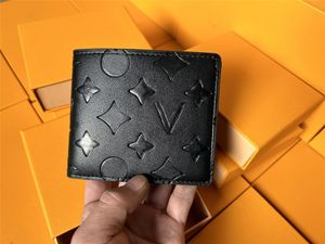 Высококачественные дизайнерские роскошные кожаные кошельки Модные кошельки в стиле ретро для мужчин Классические держатели для карт Портмоне Известные дизайнеры роскоши сумка кошелек с коробкой