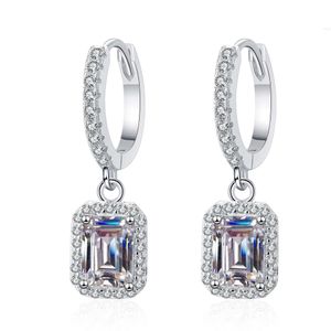 Wholesale Fine Jewelry 2ct Radiant Cut Moissanite Earrings Fashion Stud 925 Sterling Silver with Gra Certificate Luxury