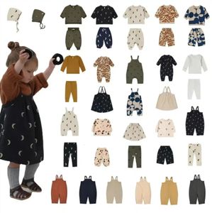 Clothing Sets European Kids Girl Boy Sweatshirts Pant Set OZ Brand Spring Children Casual Leggings Fleece Overalls Dots Baby Rompers 231207