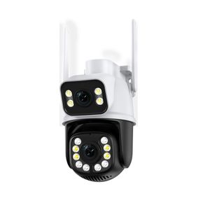 8-мегапиксельная PTZ IP-камера с двойным экраном, ночным видением, автоматическое отслеживание, CCTV, Wi-Fi, камеры наблюдения, уличная безопасность, защита iCSee