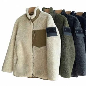 Herrstenar Designer Mens Topstoney Jackets Man Jacket Coats Winter Thick Long Sleeve Zipper Hoodie Lamb Style Outwear With Epaulet Island