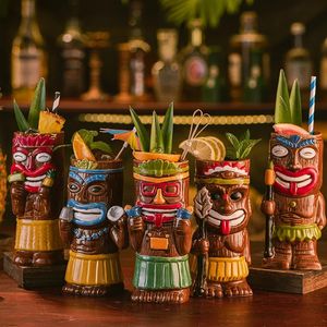 Mugs Hawaiian Tiki Cup Cocktail Chief Series Creative Ceramic Bar Wine Glass tiki bar decorations Ornaments Personalized Gift 231207