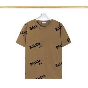 Bahar Trend Street Moda Erkekler Yuvarlak Boyun Mektubu Baskılı T-Shirt Gevşek Tatil Pamuk Kısa Kollu Plaj Gömlek Tasarımcıları Erkekler