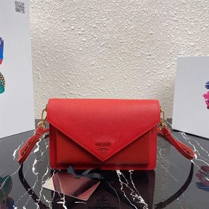 Designer FW Luxury Women Men Shoulder Bag Läder Mini Envelope Bag nyaste saffiano -serien 1BP020 20X12X4CM 1 ICJV233I