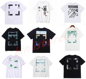 Summer T Shirt Mens Womens Designersoff T-shirts Loose Tees Tops Man Casual Shirt Luxurys Clothing Streetwear Shorts Sleeve Polos Tshirts Storlekar-xl offs White i8j