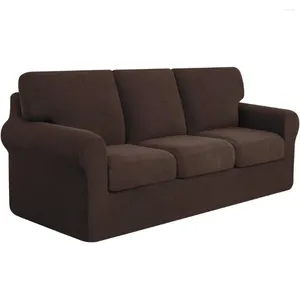 Coprisedia Set fodere per divano 7 pezzi Copridivano elasticizzato Cuscino per schienale (Divano Cioccolato) Fodere regolabili Tessili per la casa