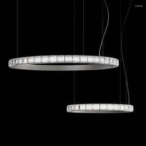 Lampade a sospensione Europa Filo di ferro nero Salle A Manger Lampada trasparente Portacavo Scatola di vetro Luce Lustre Lampadario a sospensione Illuminazione