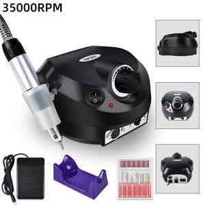 Nail Art Equipment Electric Nail Drill Machine Set Professional Milling Cutter for Manicure Nail Files Drill Bits Gel Polish Remover Tools 231207