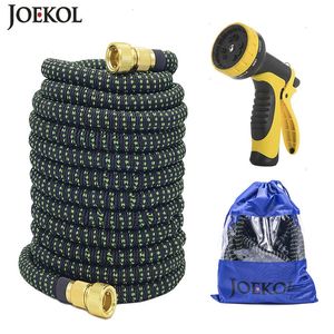 Garden Hoses 25FT-150FT Garden Hose Flexible Expandable Hose Garden Water Hose Magic Watering Hose Car Washing Hose Pipe With Spray Gun 231206