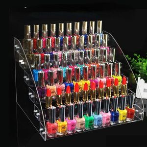 Nail Practice Display Multilayer Transparent Acrylic Display Stand Nail Polish Parfym Stand Holder Makeup Organizer Toy Sundries Display Storage Rack 231207