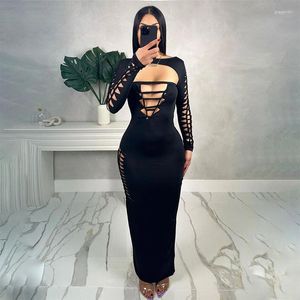 Casual Dresses Fashionable Long Sleeve Open Back Dress Fashion For Women