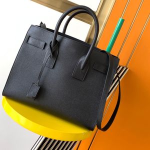 9A Designer Classic Organ Bags Luxury Real Leather Shopping Handbags Italian Crepe Oil Waxed Cowhide Counter Quality Totes