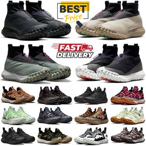 ACG Mountain Fly Hiking Shoes 검은 색 안트라이트 브라운 현무암 플래시 진홍색 퓨전 퓨전 바이올리 그린 심연 남성과 여성을위한 야외 트레이너