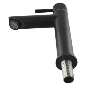 Rubinetti per lavandino del bagno 1PC Nastro/Rubinetto in acciaio inossidabile nero Rubinetto per lavabo Rubinetto per cucina Rubinetti opachi freddi Filettatura G1/2