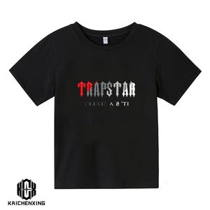 Camisetas Trapstar Londres Undersea Azul Pai-Filho Camiseta Manga Curta Verão Mens Crianças Combinando Meninos Meninas Família Tee Tops Plus Siz Dh2Ca