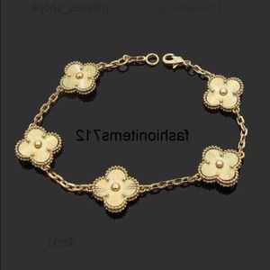 Designer-Armbänder Van Clover Armband Gliederkettenarmband Cleef Clover Damenmode 18 Karat Gold Armbänder Schmuck 2023 12222 Gdnpd