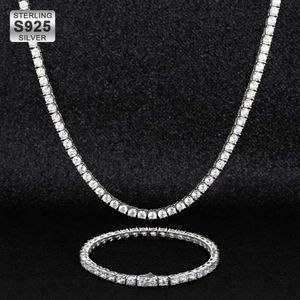 Voaino Custom SterlingSier Link Hip Hop Jewelry Necklace Iced Out Moissanite Diamond Tennis Chain