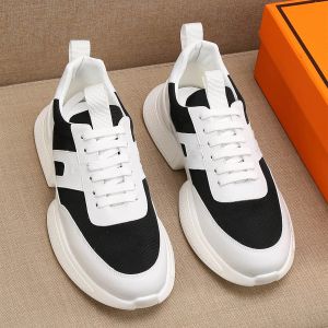 2023 New Designer Fashion Men Lace Up Leather Sneaker Round Toe Men's Shoes Luxury Sneakers Casual Shoes 38-45