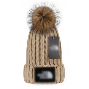 Designer Winter Knitted Beanie Woolen Hat Men Women Chunky Knit Thick Warm faux fur Hats Female Bonnet Beanies Caps 23 colors F-12