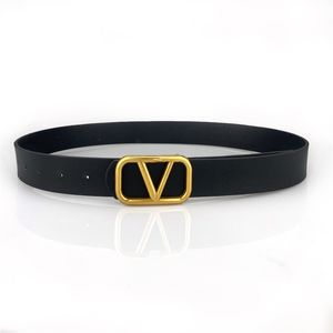 Luxury designer belt fashion V letter buckle PU leather belt 3.3cm width designers belts casual belt womens girdle waistband belts for man and womens High Quality