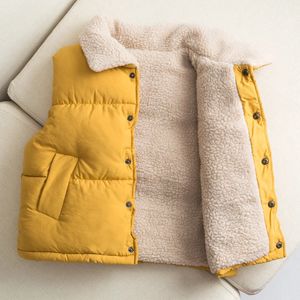 Gilet Ragazzi Ragazze Autunno Inverno Senza maniche Gilet con cappuccio Giacca Stampa cartoon Cappotto Bambini Capispalla caldi Vestiti 231207