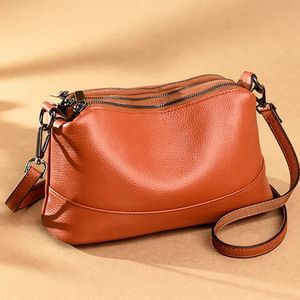 Akşam çantaları moda kadınlar gerçek deri çanta çantaları tasarımcısı kadın lüks marka cowhide bayanlar messenger çanta 231207