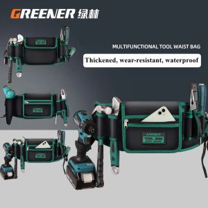 Tool Bag GREENERY Electrician tool waist bag multi-function portable waterproof wear-resistant hardware special tool bag 230620