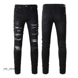 Herrenjeans 2023 Amirs Herren Luxus Designer Denim Löcher Hosen Mode Marke Jean Biker Hosen Mann Kleidung Herren Damen Hosen Lila Jeans 8167