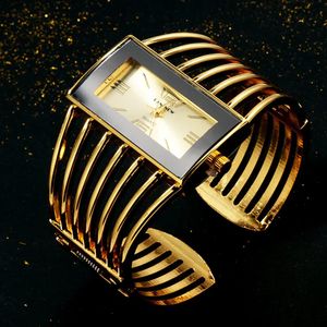 Andra klockor CanssNow Womens Watch Luxury Fashion Rose Gold Bangle Armband Women Dress Clock Female Lady Saati Girls Wristwatch Relojes 231207